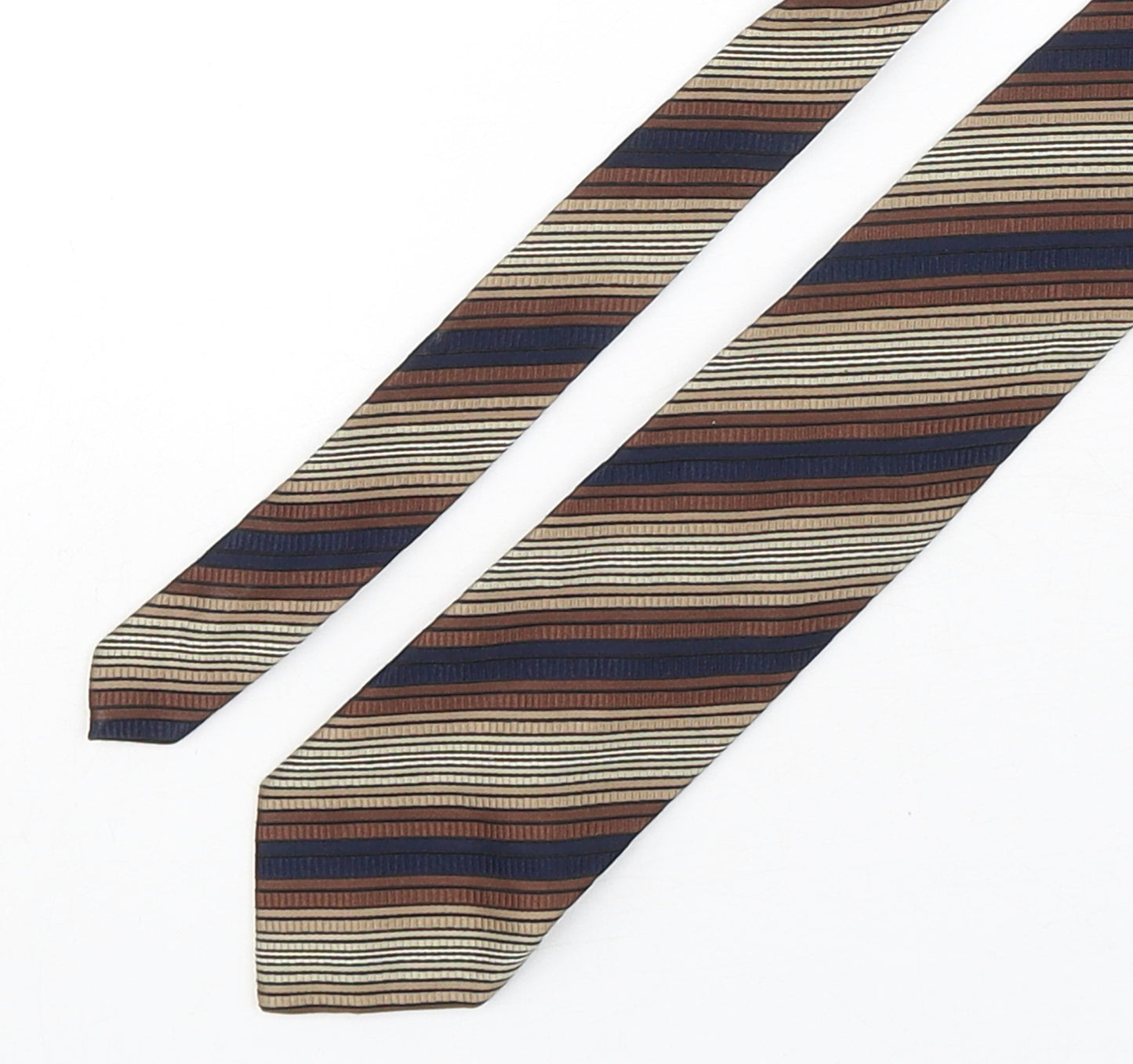 Daniel Hechter Mens Multicoloured Striped Silk Pointed Tie One Size