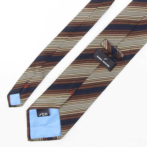 Daniel Hechter Mens Multicoloured Striped Silk Pointed Tie One Size