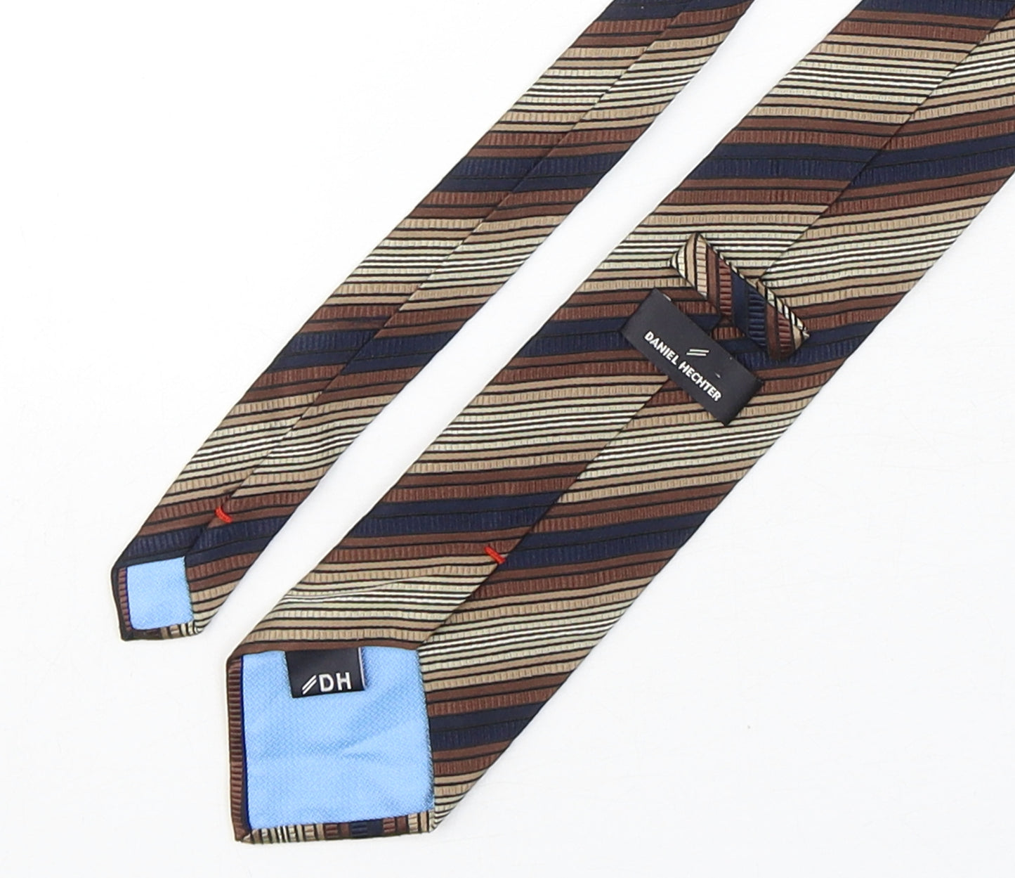 Daniel Hechter Mens Multicoloured Striped Silk Pointed Tie One Size