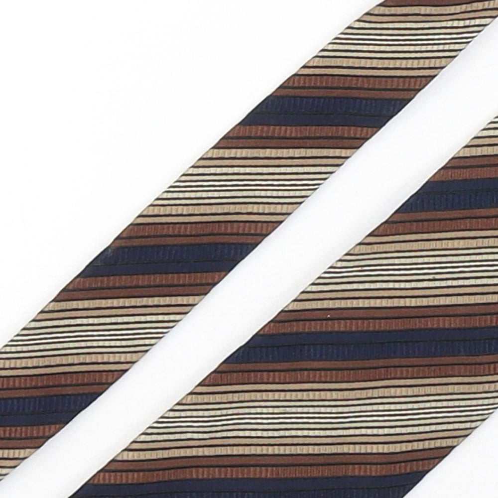 Daniel Hechter Mens Multicoloured Striped Silk Pointed Tie One Size