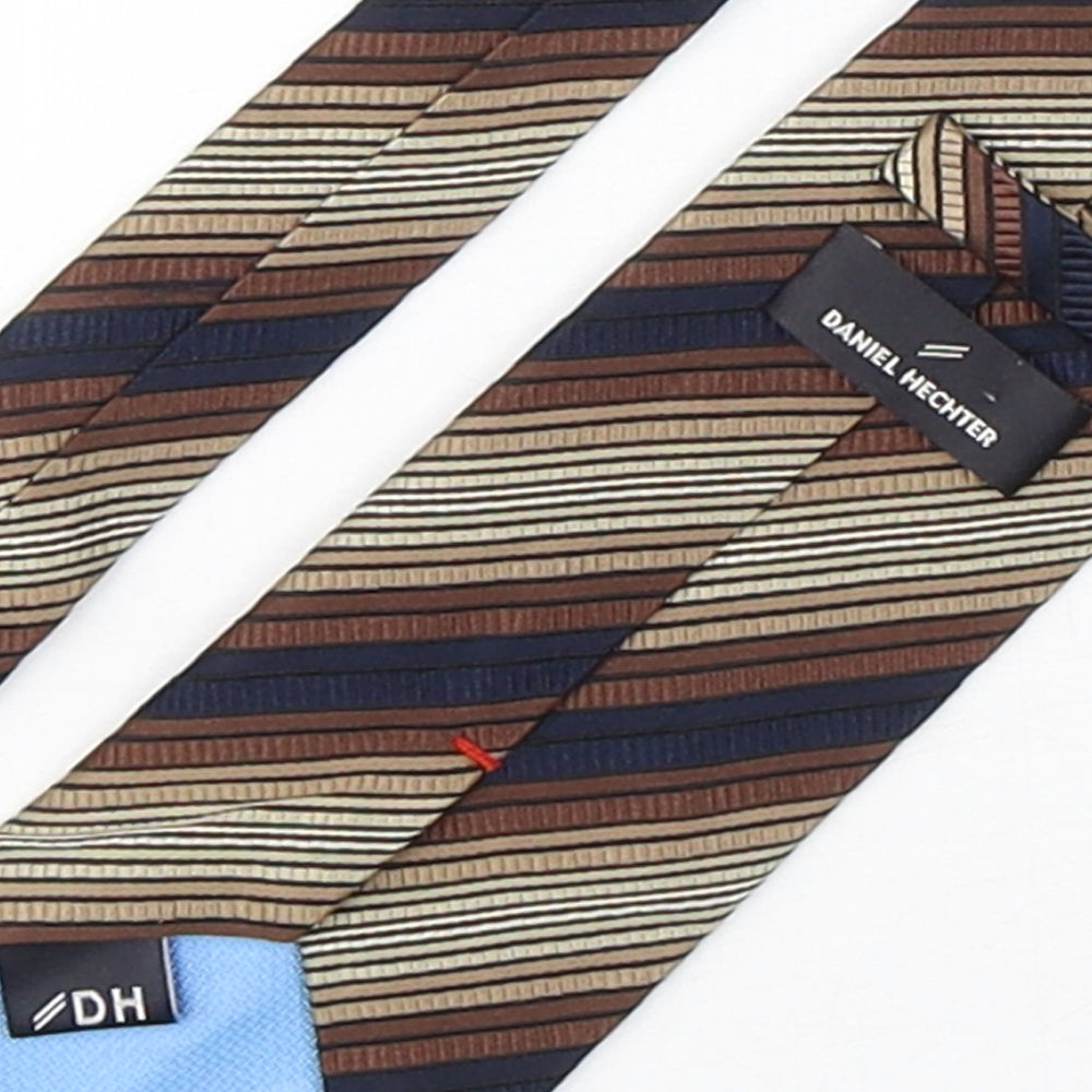 Daniel Hechter Mens Multicoloured Striped Silk Pointed Tie One Size