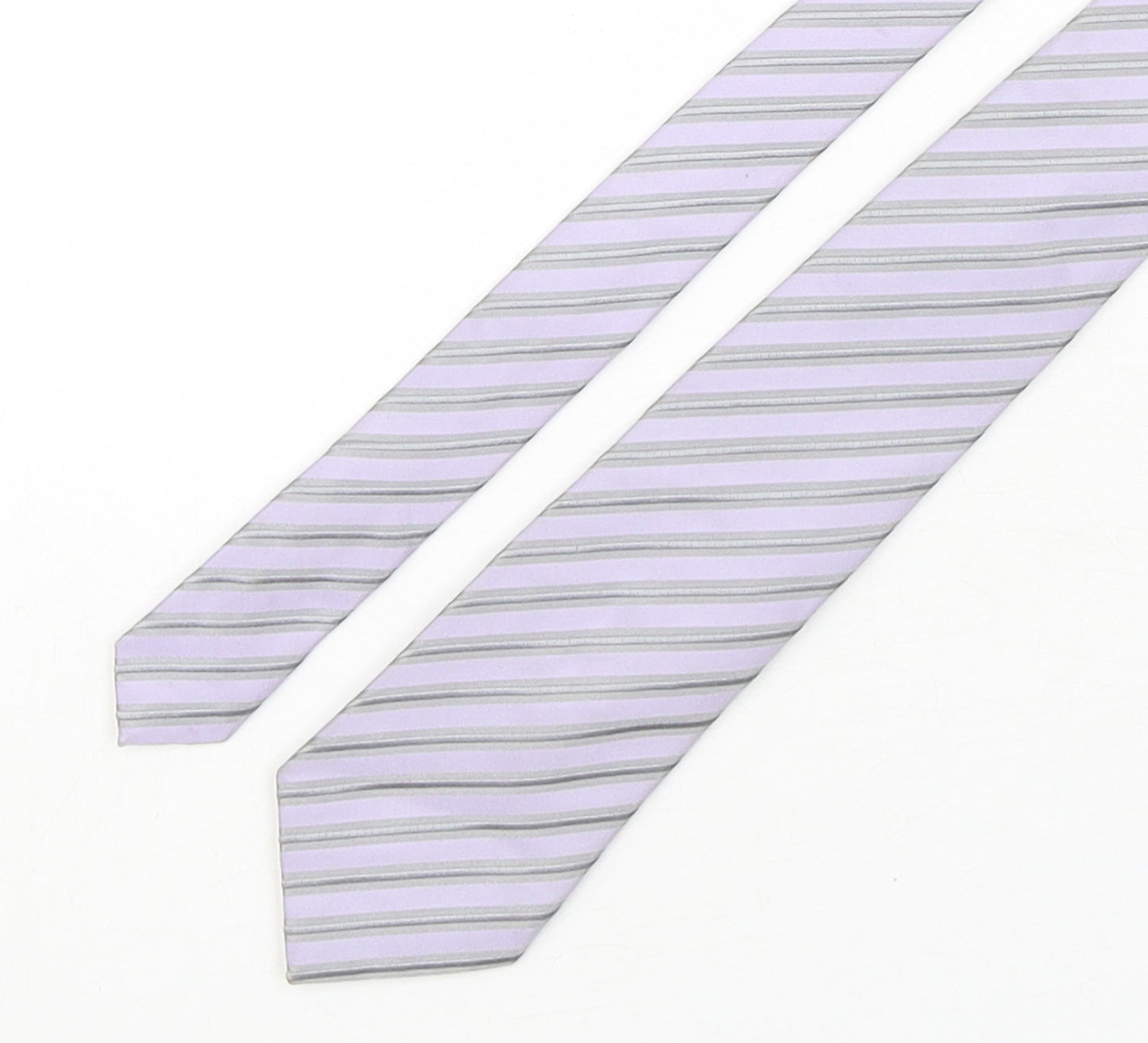 Autograph Mens Multicoloured Striped Silk Pointed Tie One Size