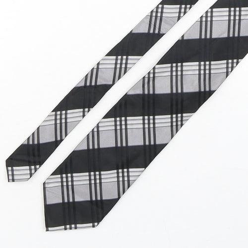 Van Heusen Mens Multicoloured Plaids & Checks Silk Pointed Tie One Size