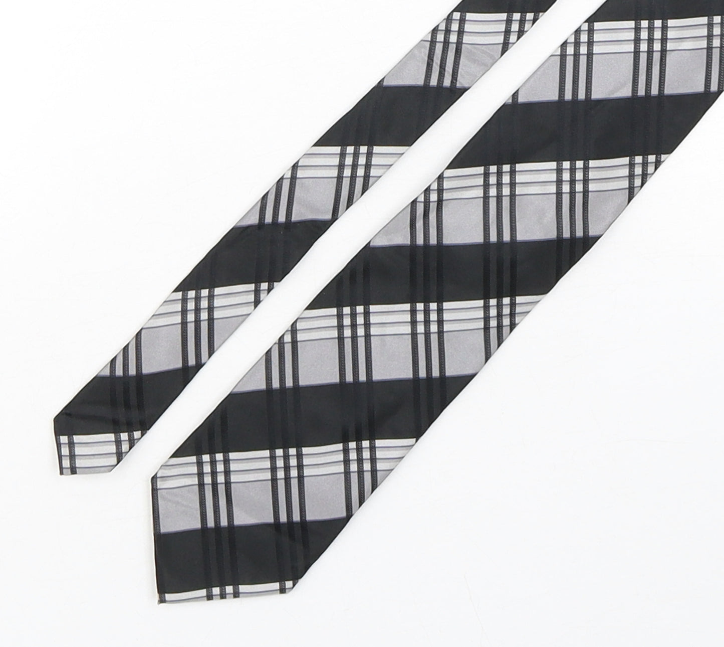 Van Heusen Mens Multicoloured Plaids & Checks Silk Pointed Tie One Size