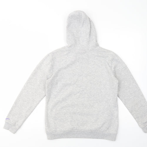 LA Gear Girls Grey  Cotton Pullover Hoodie Size 13 Years  Pullover
