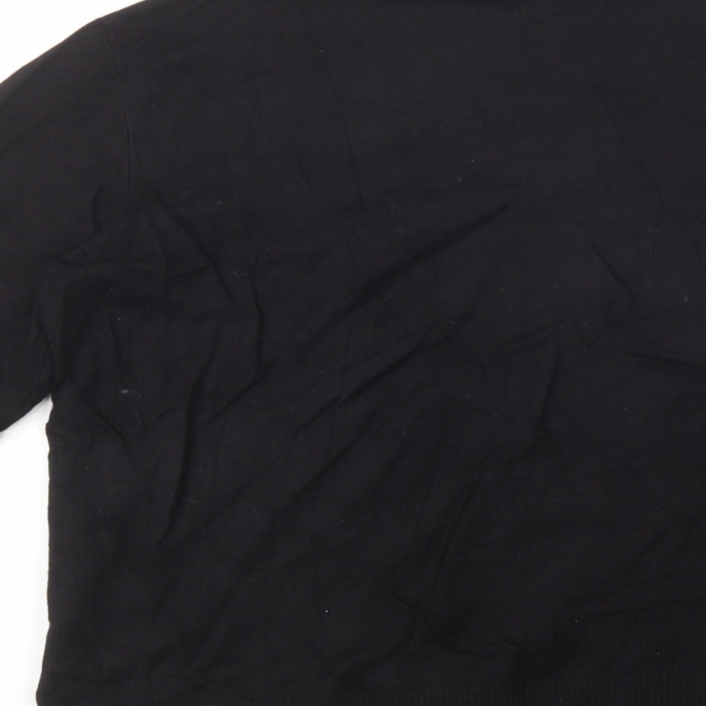 H&M Womens Black Mock Neck  Viscose Pullover Jumper Size M