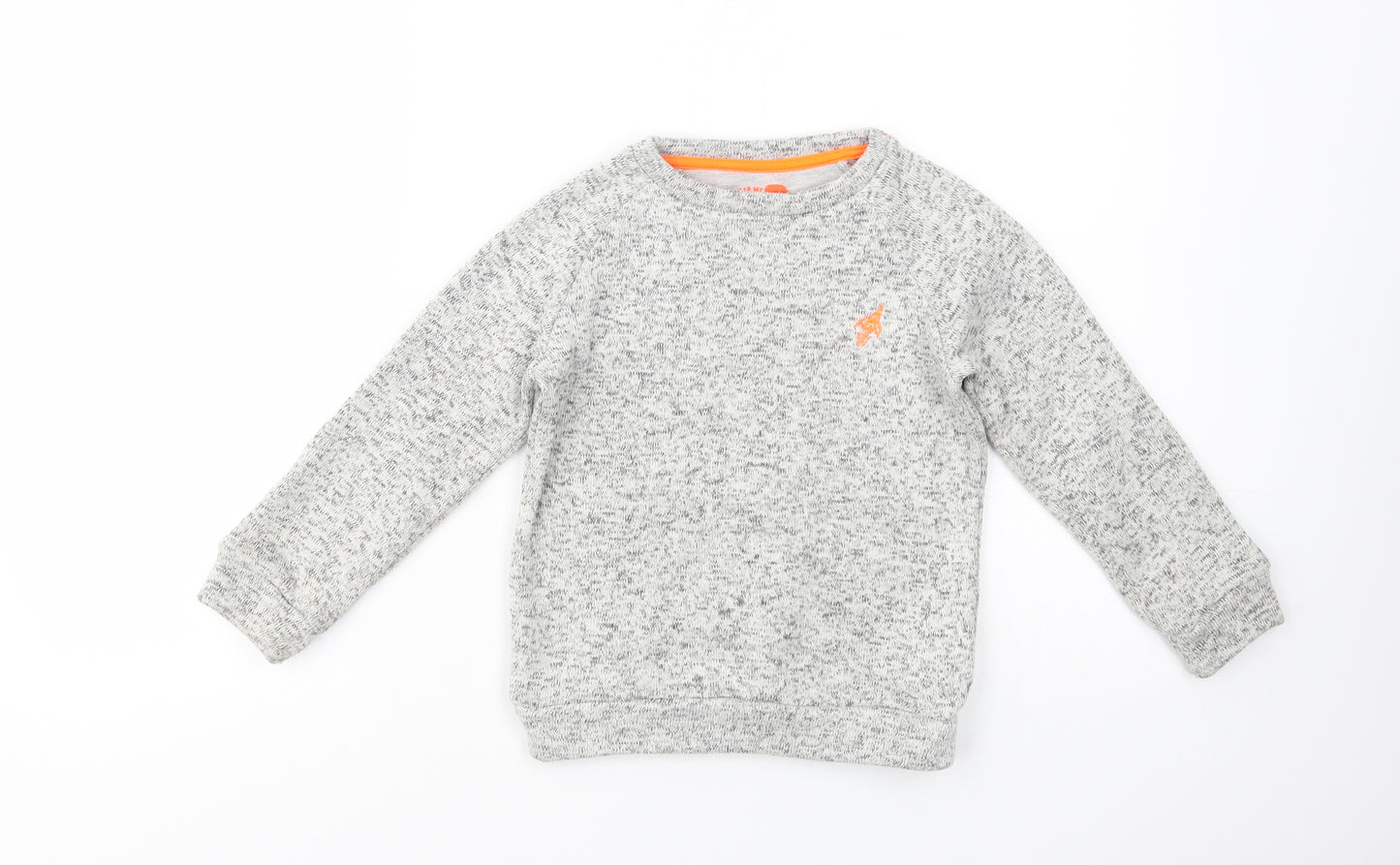 F&F Boys Grey  Polyester Pullover Sweatshirt Size 5-6 Years  Pullover