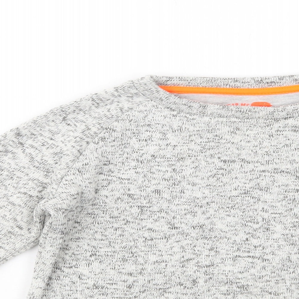 F&F Boys Grey  Polyester Pullover Sweatshirt Size 5-6 Years  Pullover