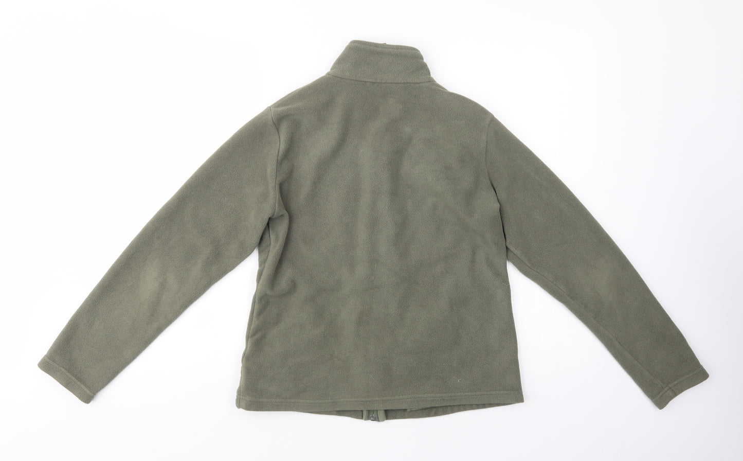 Marks and Spencer Womens Green  Polyester Full Zip Sweatshirt Size 14  Zip