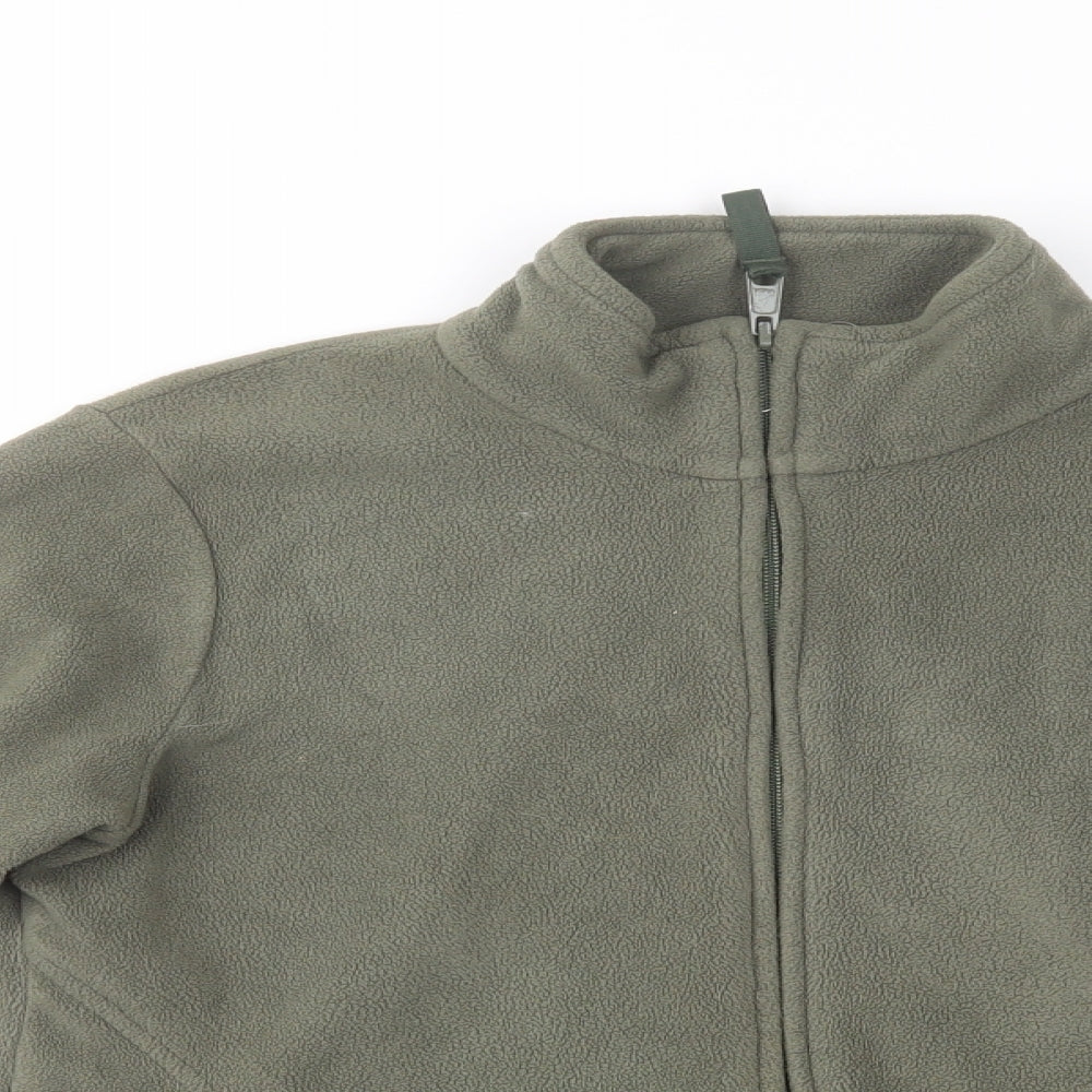 Marks and Spencer Womens Green  Polyester Full Zip Sweatshirt Size 14  Zip