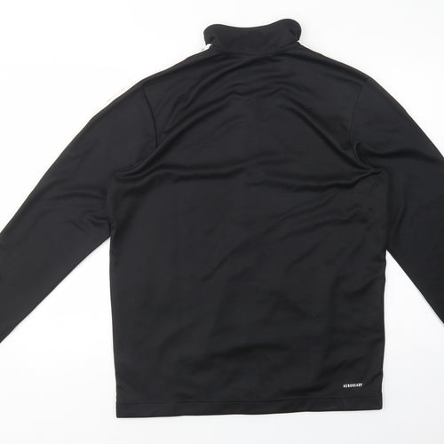 adidas Mens Black  Polyester Full Zip Sweatshirt Size XL