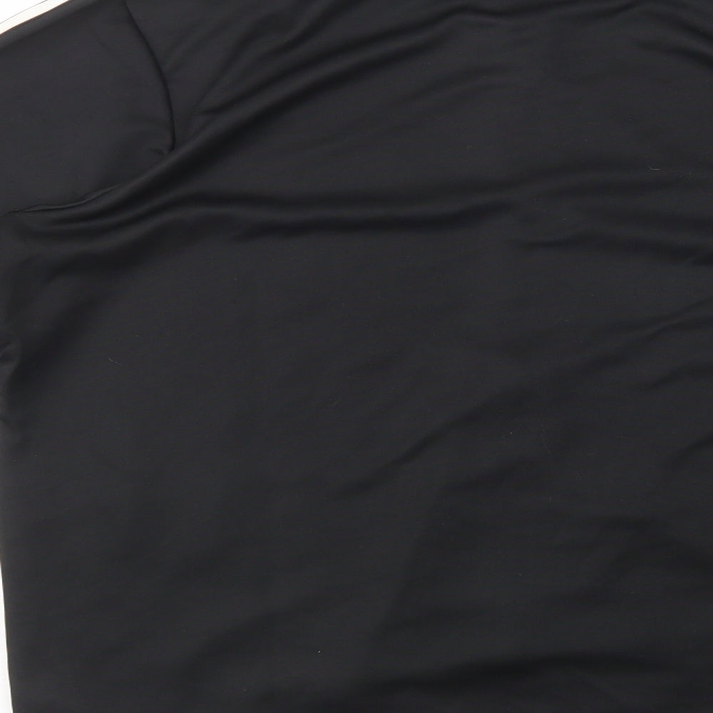 adidas Mens Black  Polyester Full Zip Sweatshirt Size XL