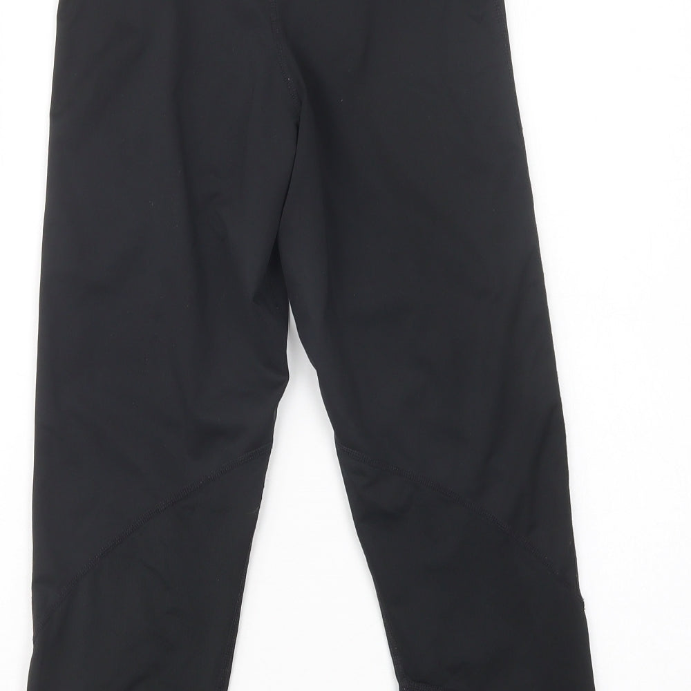 Nike Womens Black  Polyester Cropped Leggings Size M L22 in Regular