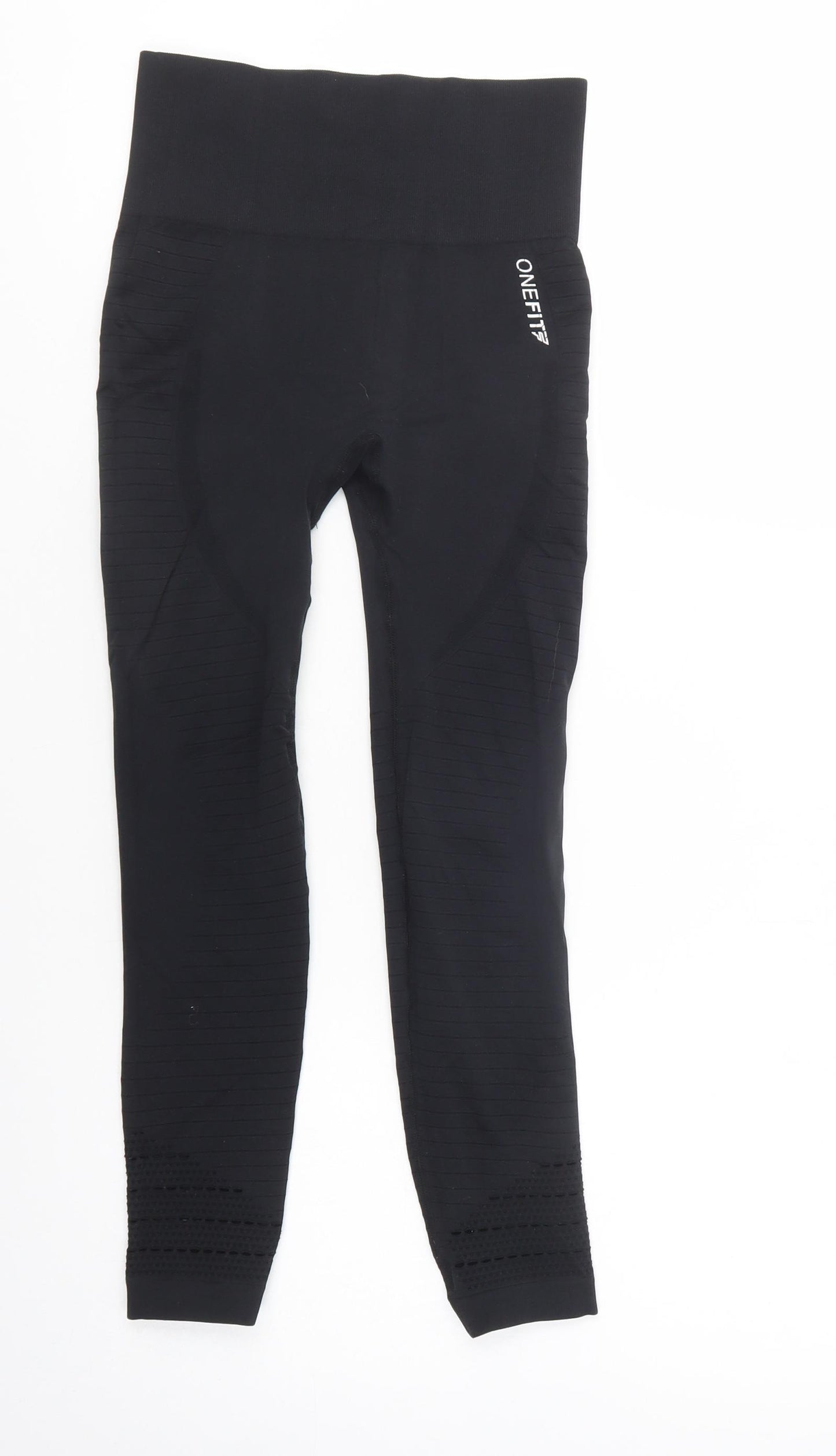 OneFit Womens Black  Polyester Compression Leggings Size XS L25 in Regular