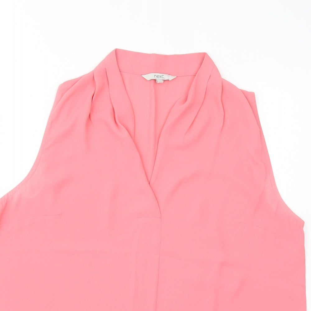 NEXT Womens Pink  Polyester Basic Blouse Size 18 V-Neck