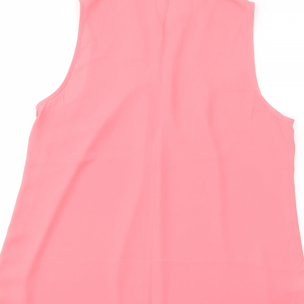 NEXT Womens Pink  Polyester Basic Blouse Size 18 V-Neck