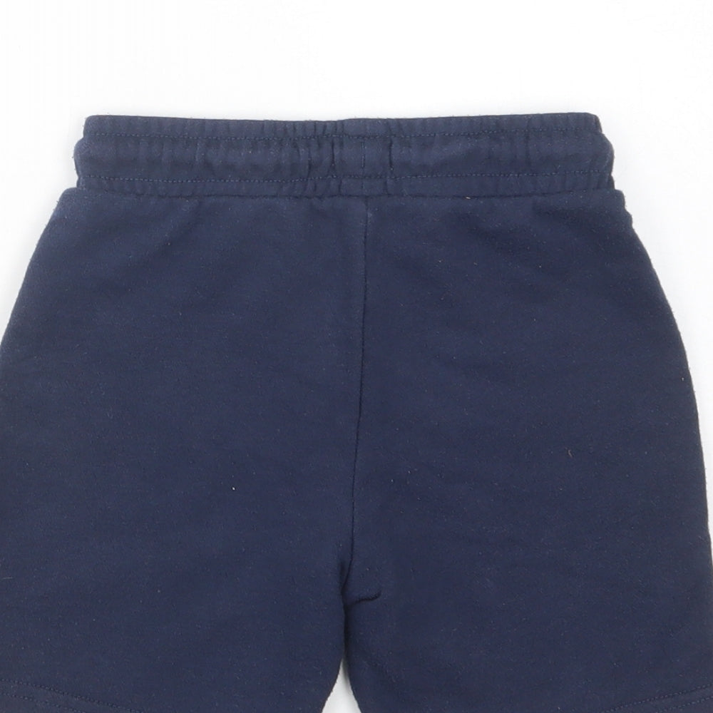 F&F Boys Blue  Cotton Sweat Shorts Size 4-5 Years  Regular Drawstring