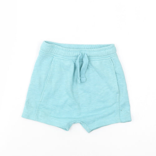 George Girls Green  Cotton Sweat Shorts Size 2-3 Years  Regular Drawstring