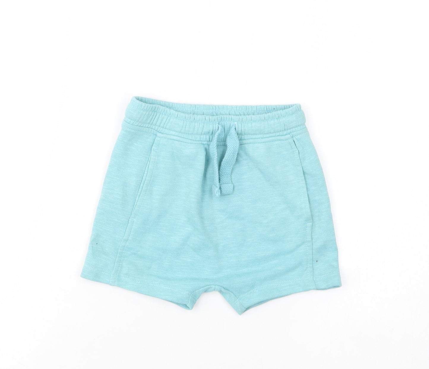 George Girls Green  Cotton Sweat Shorts Size 2-3 Years  Regular Drawstring