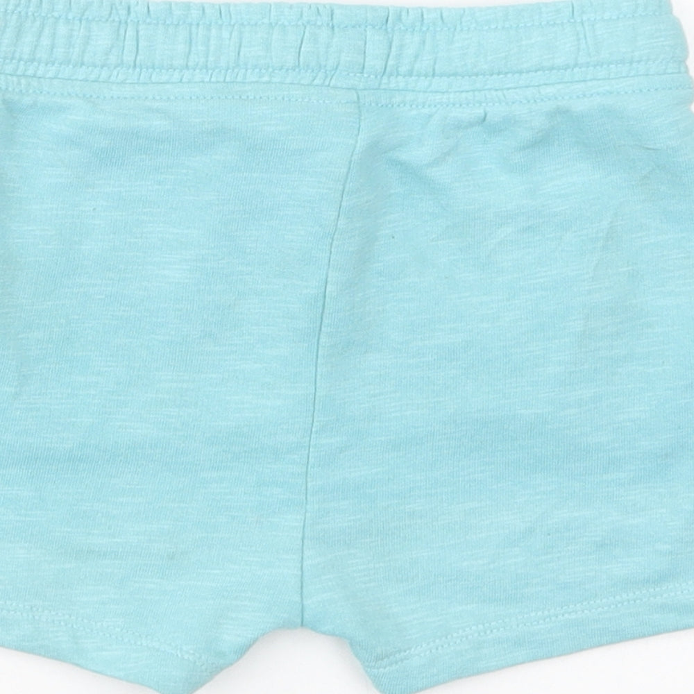 George Girls Green  Cotton Sweat Shorts Size 2-3 Years  Regular Drawstring