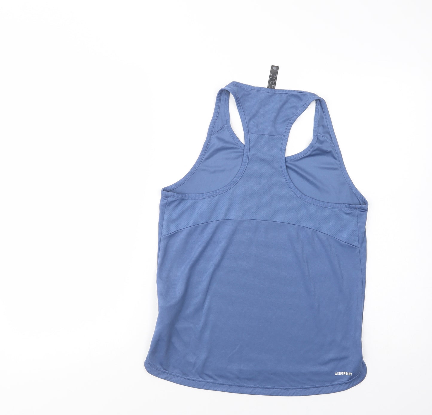 adidas Womens Blue  Polyester Basic Tank Size S Scoop Neck Pullover