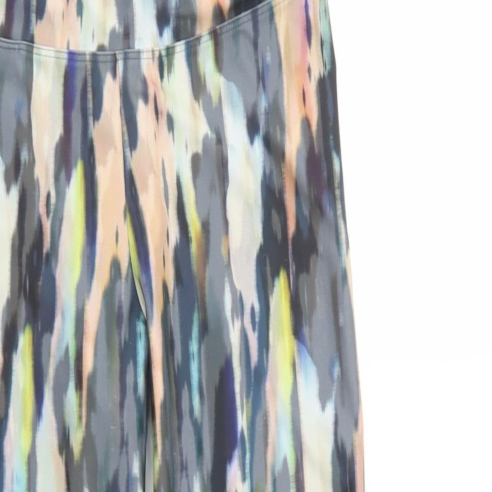 Oysho Womens Multicoloured Geometric Polyester Compression Leggings Size L L28 in Regular Zip