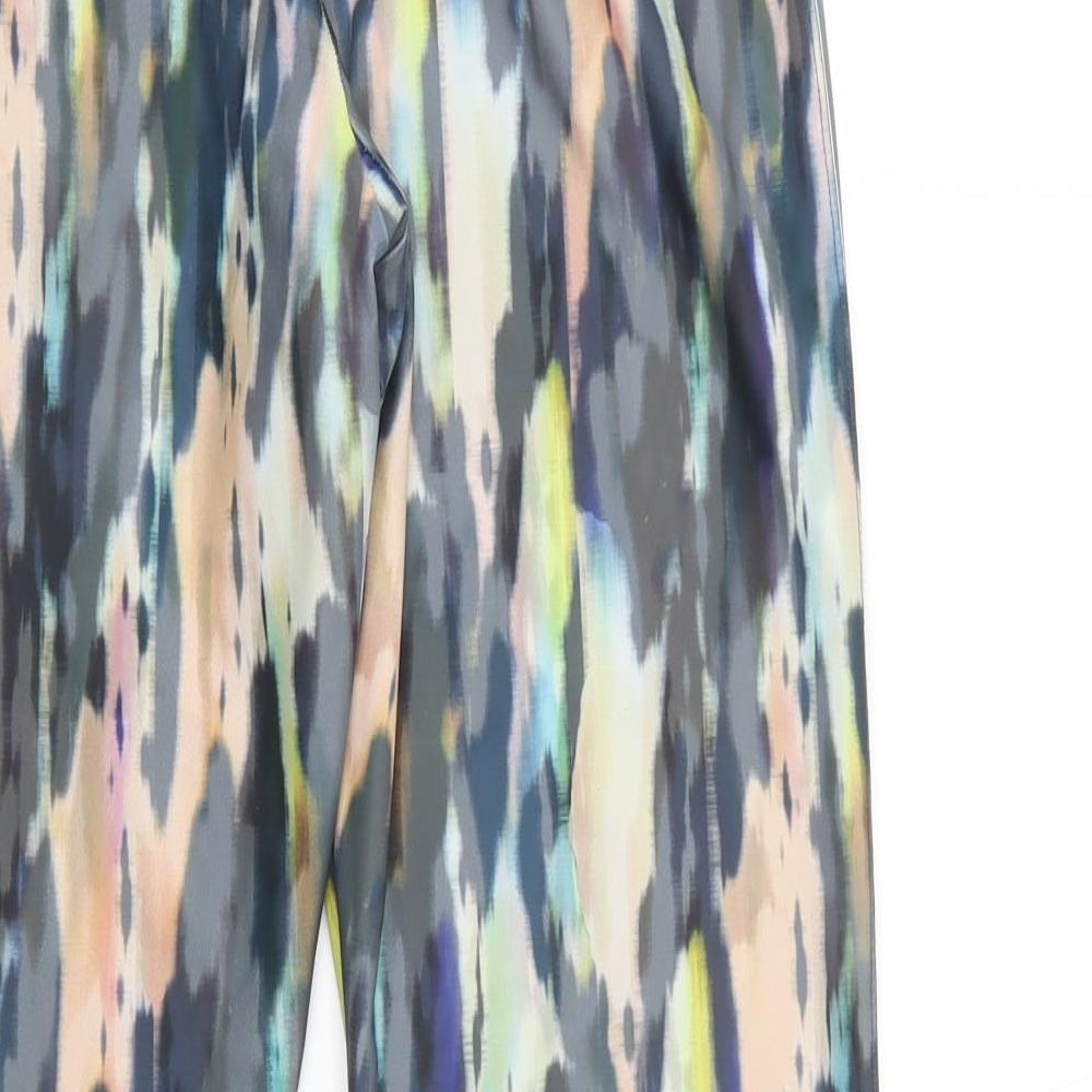 Oysho Womens Multicoloured Geometric Polyester Compression Leggings Size L L28 in Regular Zip