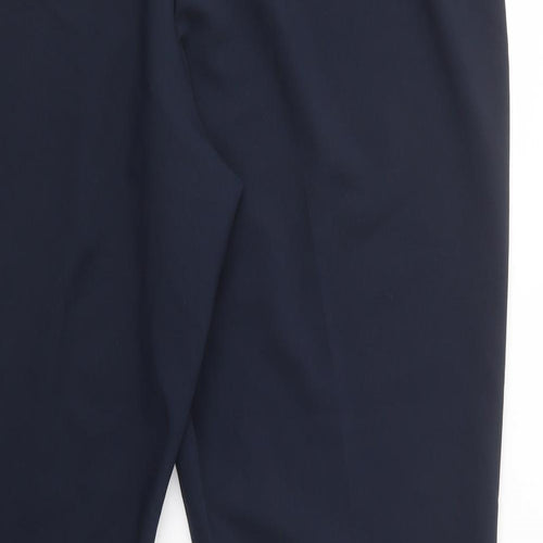 George Womens Blue  Polyester Dress Pants Trousers Size 24 L32 in Regular Button