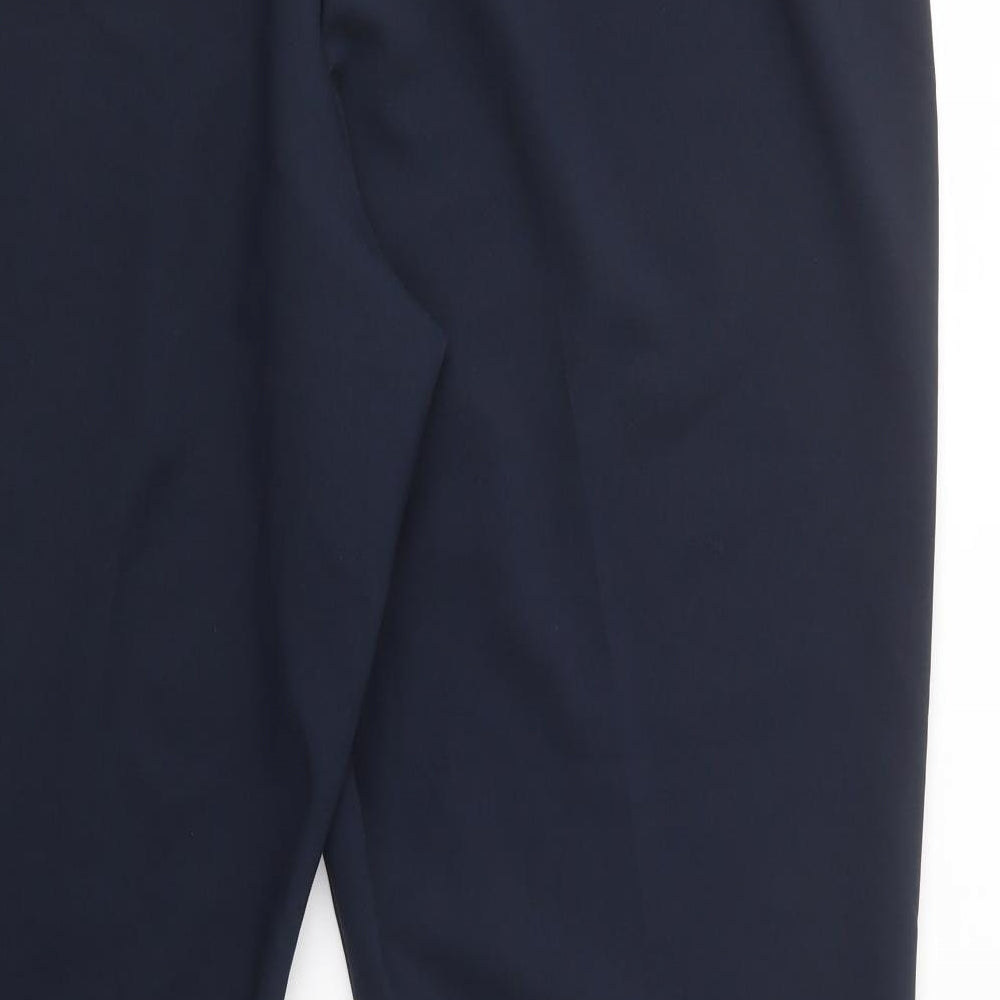 George Womens Blue  Polyester Dress Pants Trousers Size 24 L32 in Regular Button