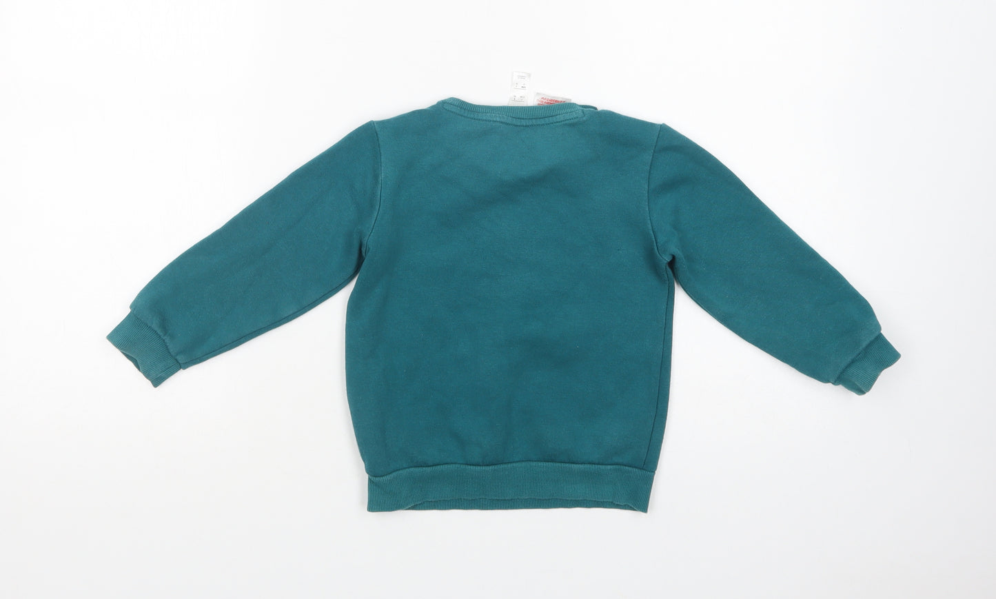 adidas Girls Green  Cotton Pullover Sweatshirt Size 2-3 Years  Pullover