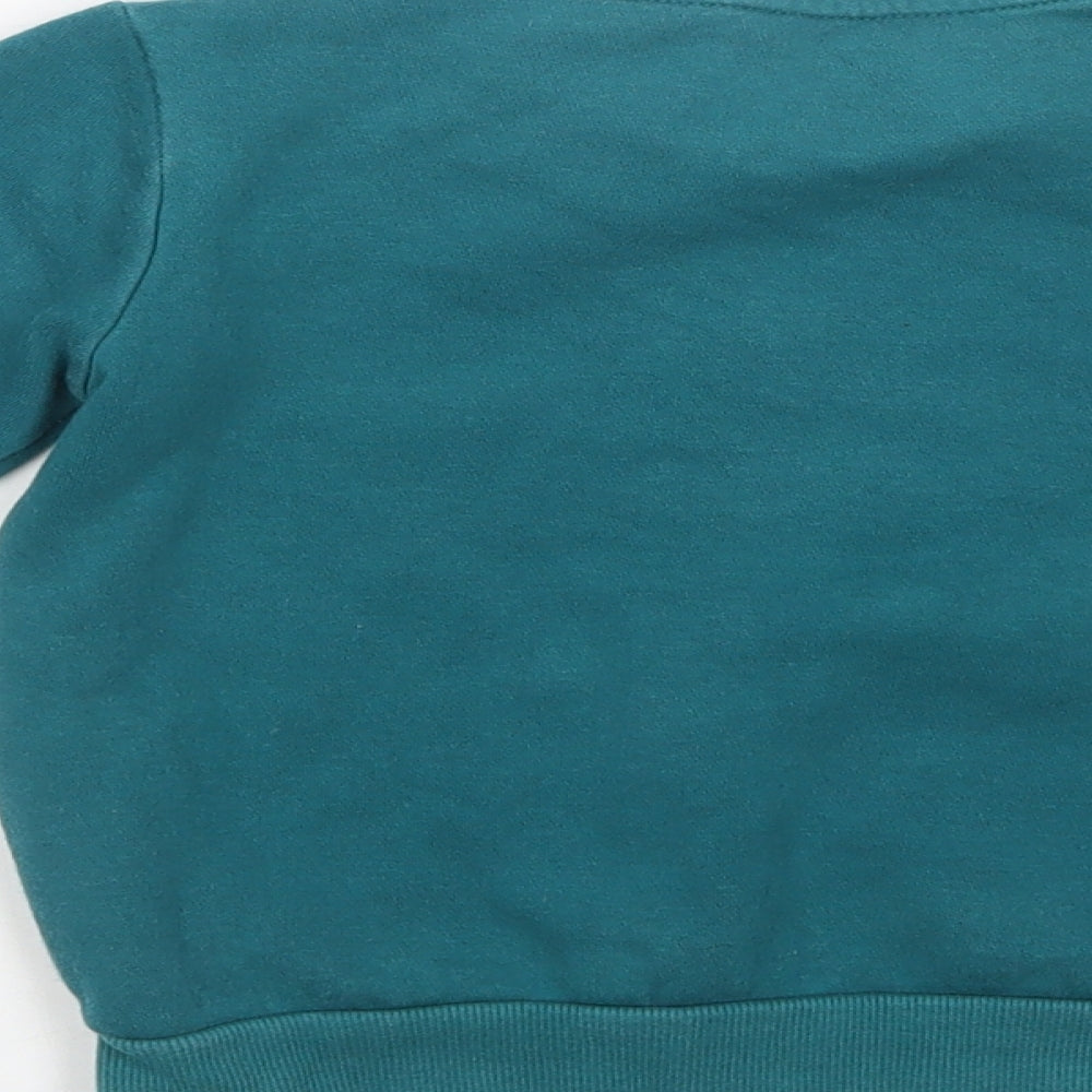 adidas Girls Green  Cotton Pullover Sweatshirt Size 2-3 Years  Pullover