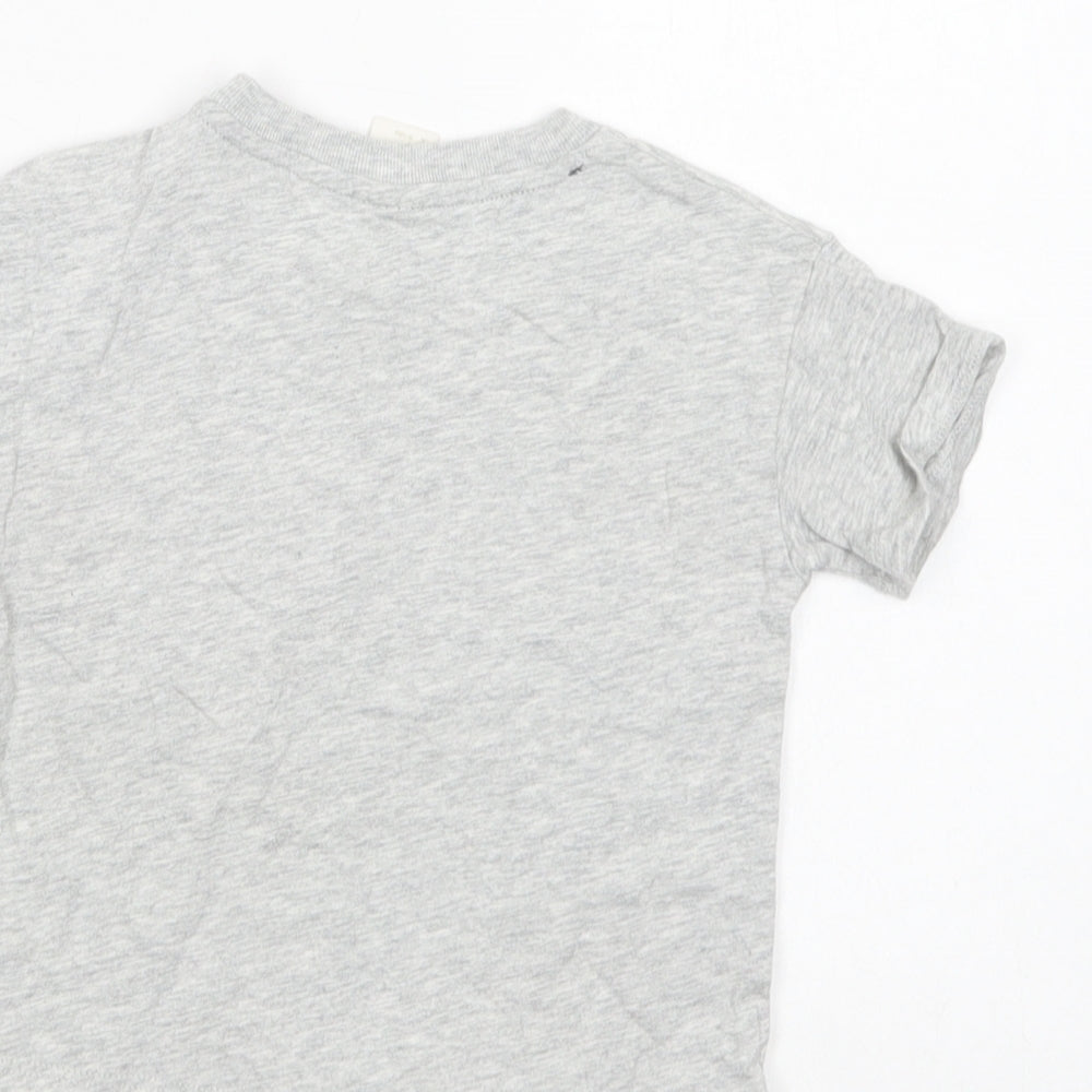 H&M Baby Grey  Cotton Basic T-Shirt Size 9-12 Months Crew Neck Pullover - Harvard University