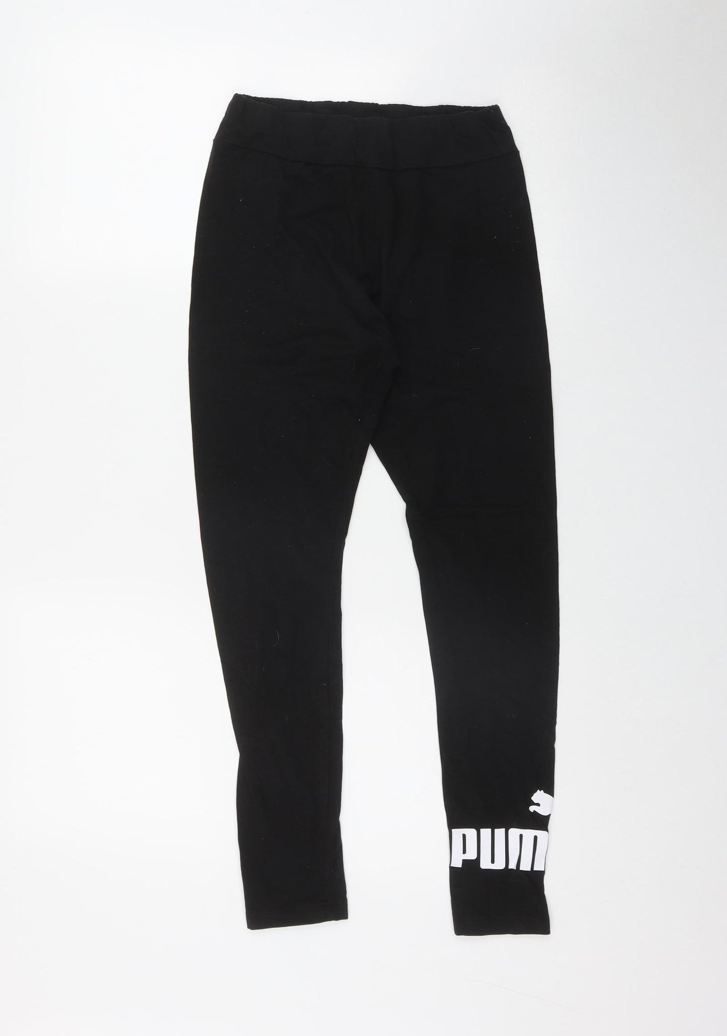 PUMA Womens Black  Cotton Jegging Leggings Size M L28 in
