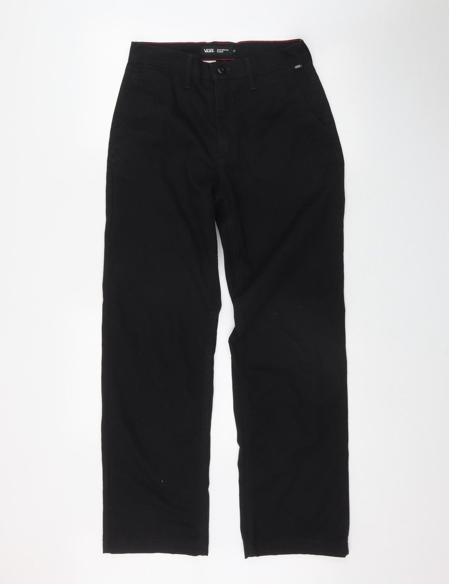 VANS Mens Black  Cotton Chino Trousers Size 28 in L30 in Regular Zip