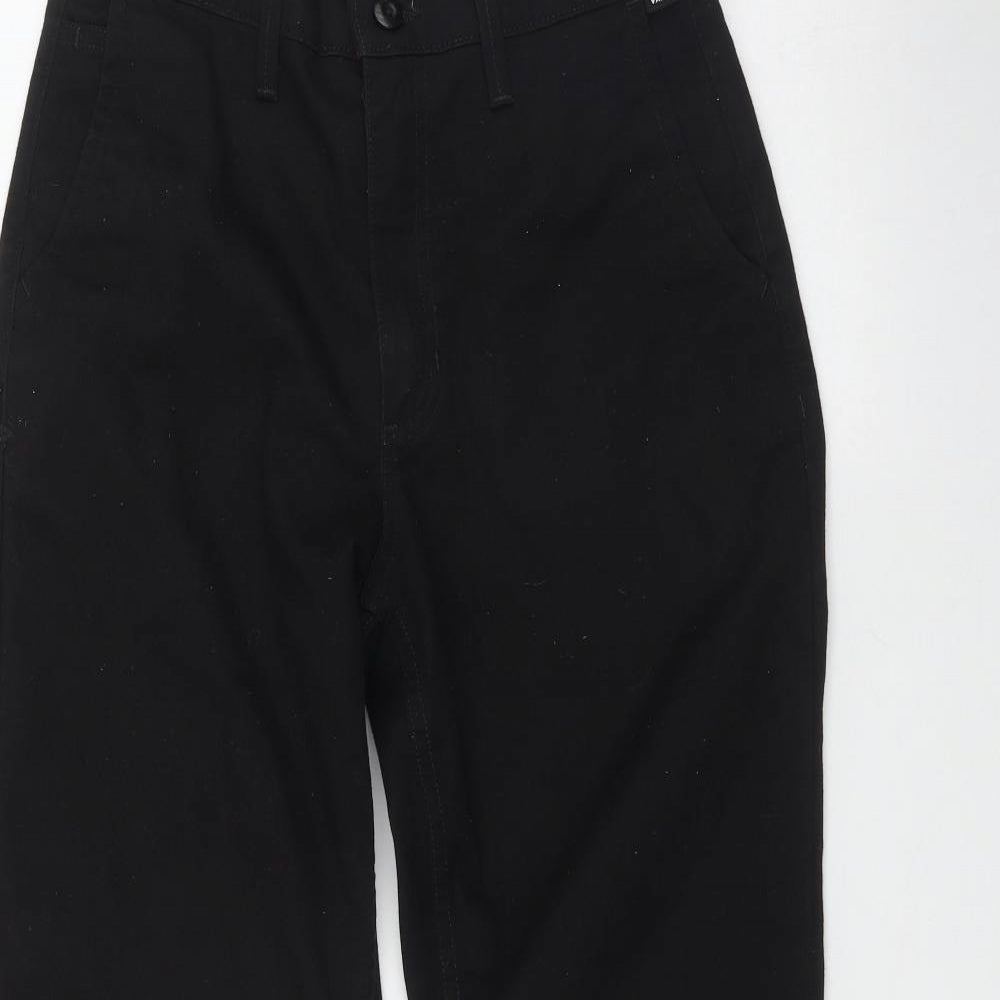VANS Mens Black  Cotton Chino Trousers Size 28 in L30 in Regular Zip