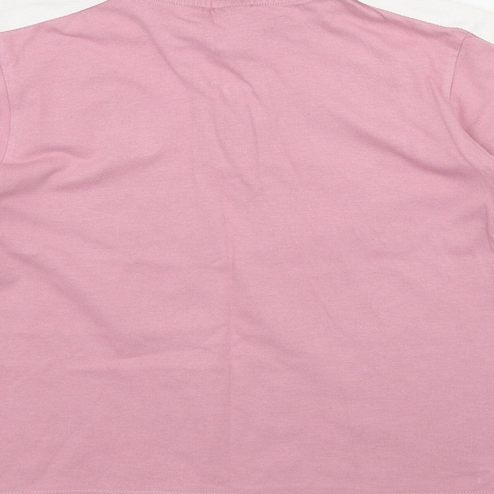 NEXT Boys Pink  Cotton Basic Polo Size 4 Years Collared Button
