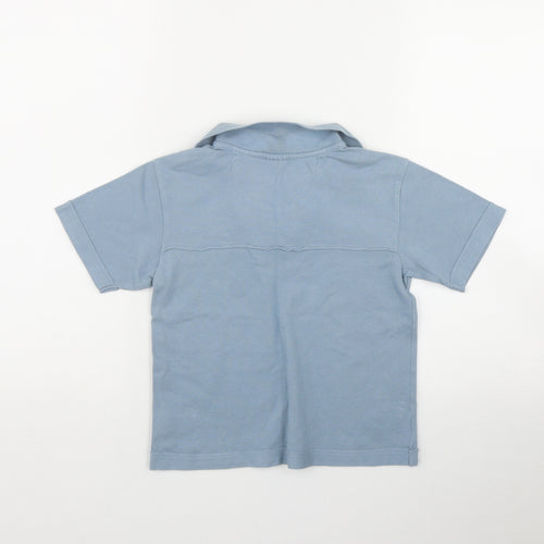 NEXT Boys Blue  Cotton Basic Polo Size 4 Years Collared