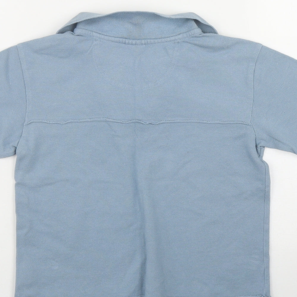 NEXT Boys Blue  Cotton Basic Polo Size 4 Years Collared