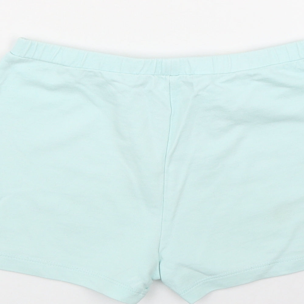 George Girls Green  Cotton Sweat Shorts Size 7-8 Years  Regular