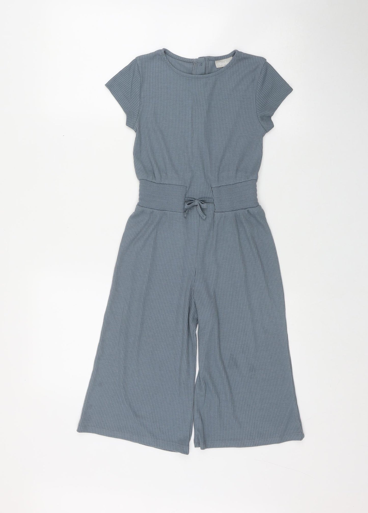 Matalan Girls Blue  Polyamide Jumpsuit One-Piece Size 8 Years  Button