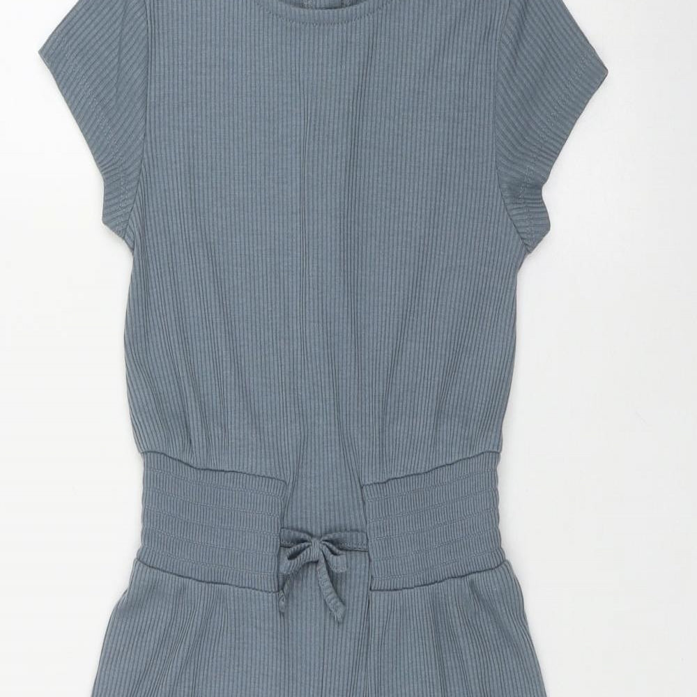 Matalan Girls Blue  Polyamide Jumpsuit One-Piece Size 8 Years  Button
