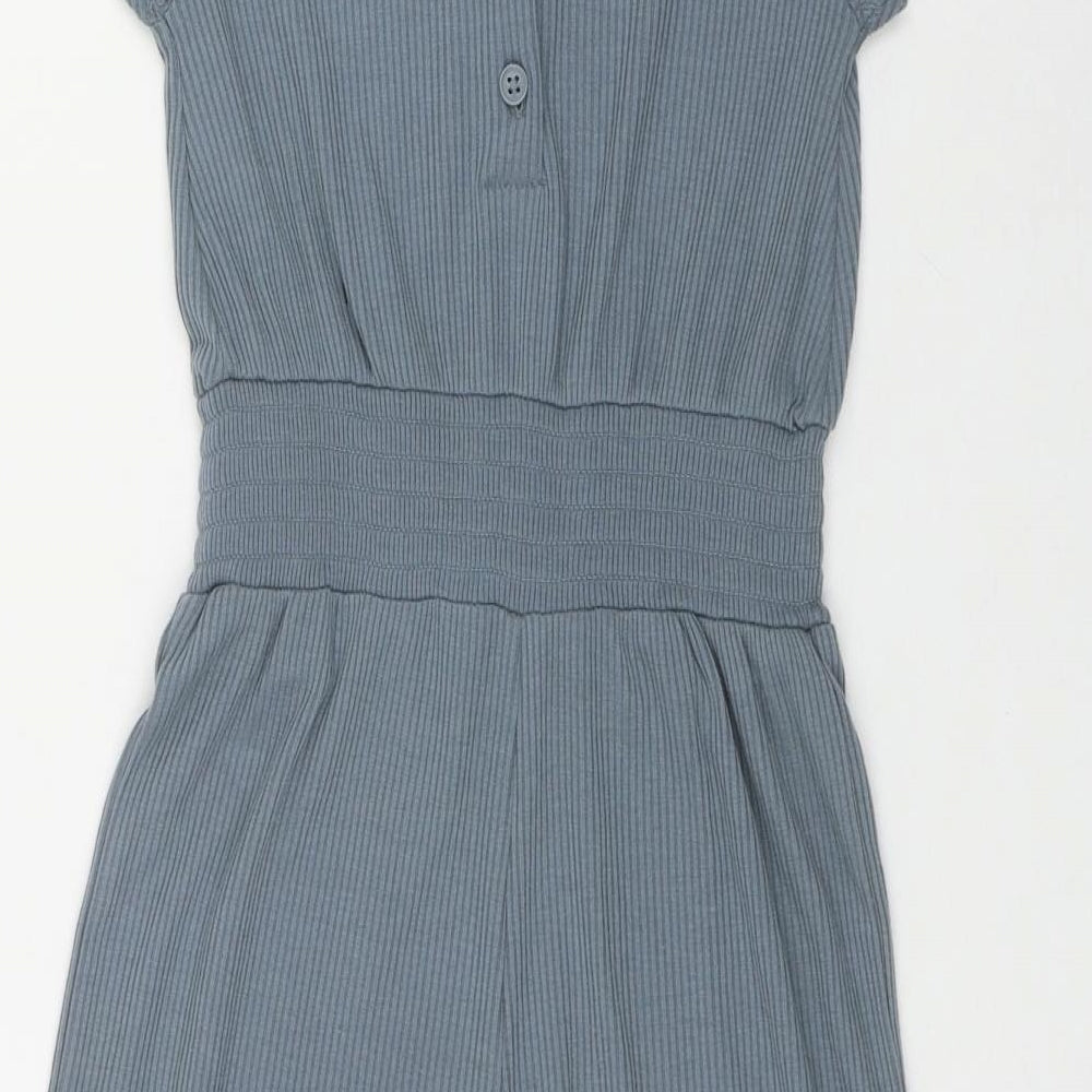 Matalan Girls Blue  Polyamide Jumpsuit One-Piece Size 8 Years  Button