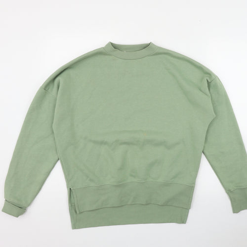 Primark Womens Green  Cotton Pullover Sweatshirt Size 6