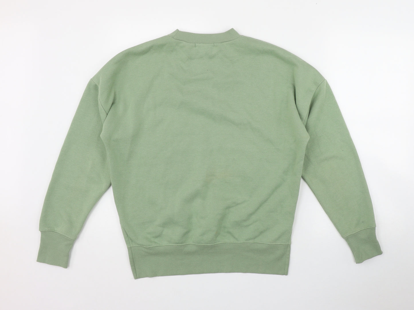 Primark Womens Green  Cotton Pullover Sweatshirt Size 6