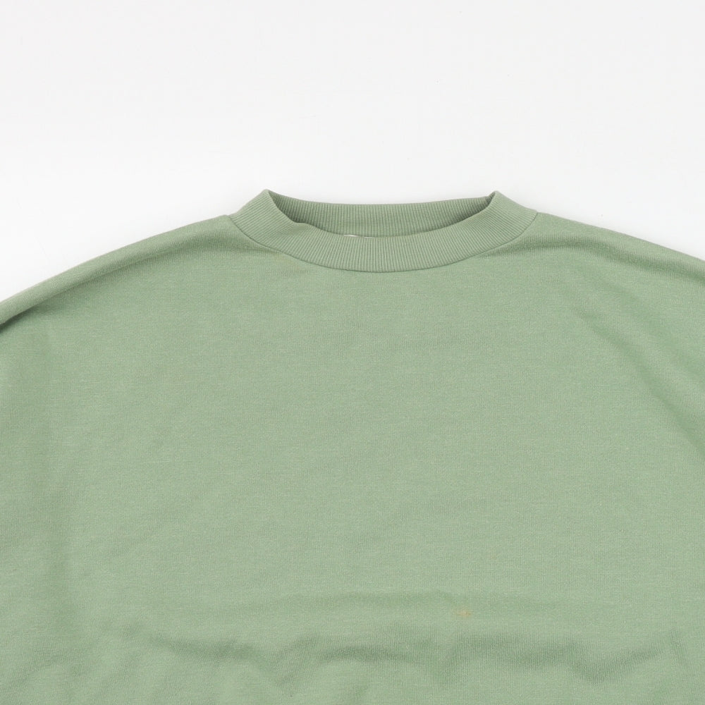 Primark Womens Green  Cotton Pullover Sweatshirt Size 6