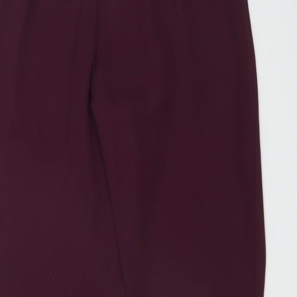 Nasty Gal Womens Purple  Polyester Rain Trousers Trousers Size 12 L28 in Regular Zip