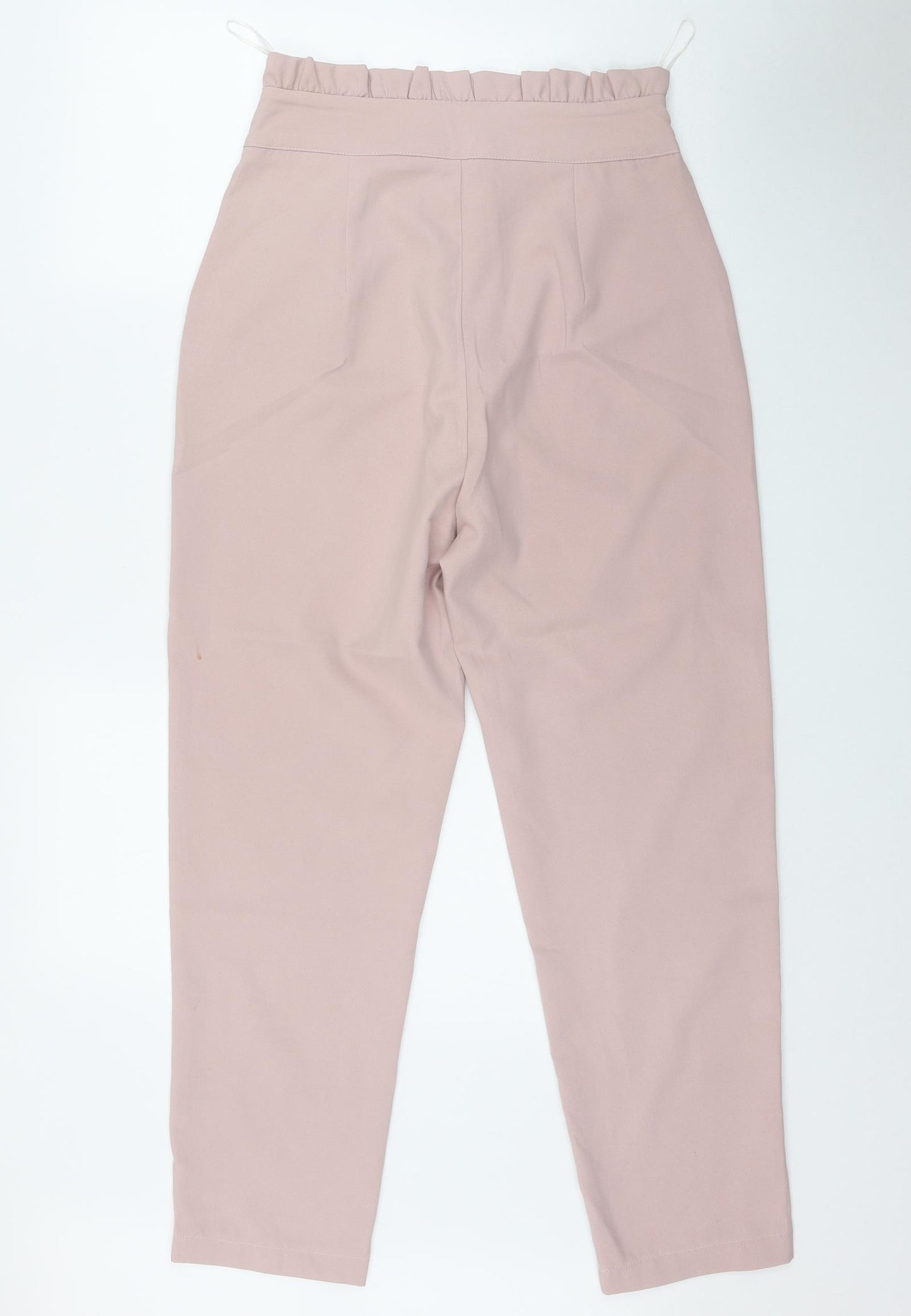 Nasty Gal Womens Pink  Polyester Trousers  Size 12 L27 in Regular Zip