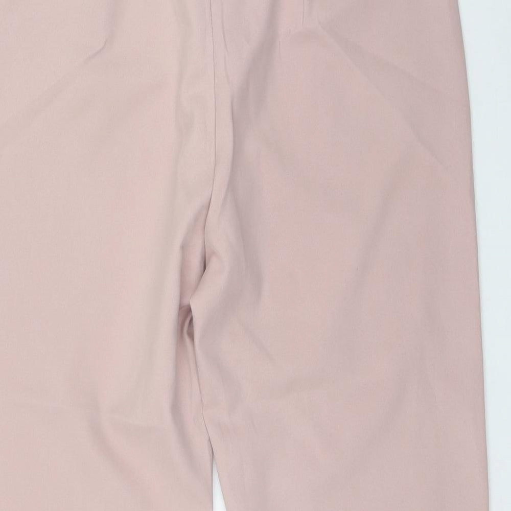 Nasty Gal Womens Pink  Polyester Trousers  Size 12 L27 in Regular Zip
