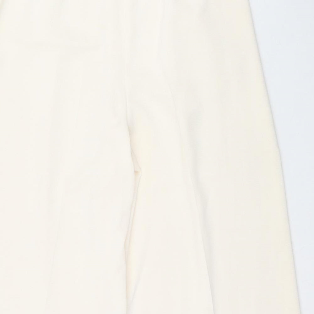 Topshop Womens Ivory  Polyester Trousers  Size 8 L20.5 in Regular