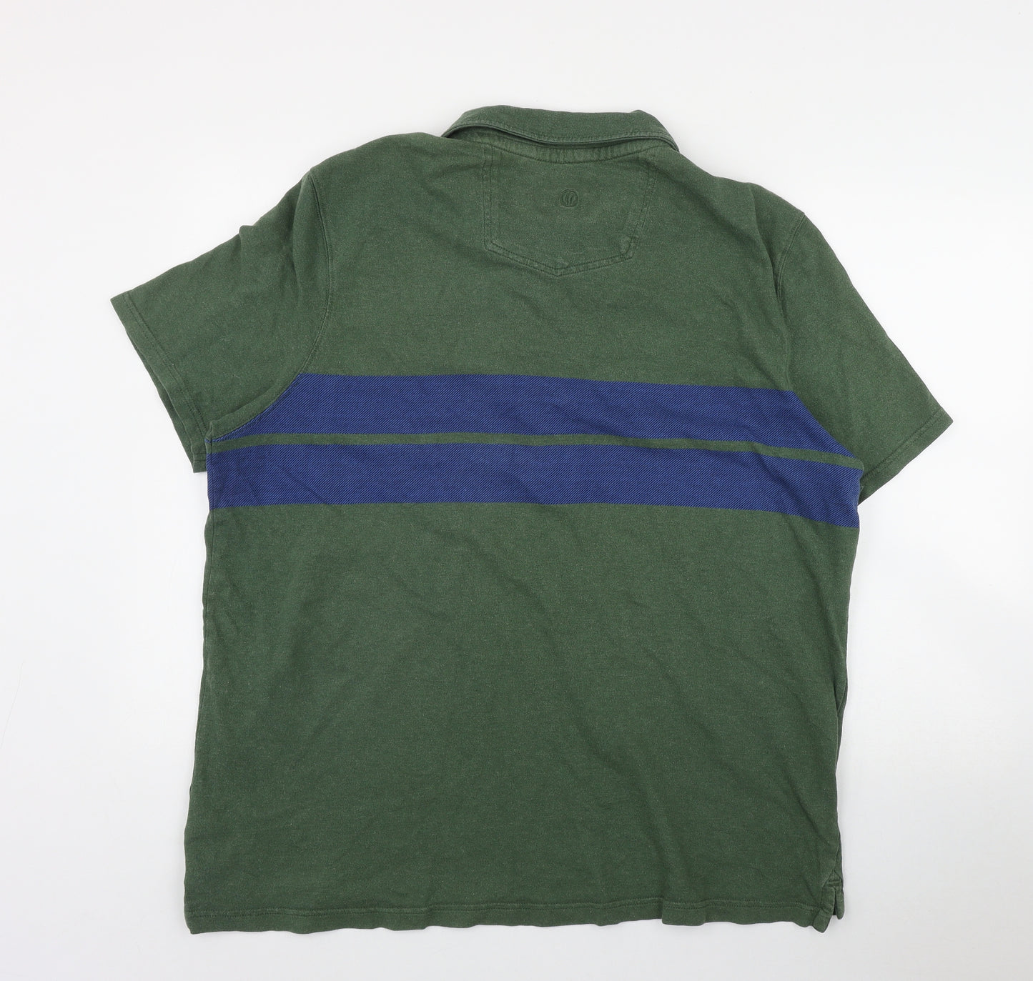 Fat Face Mens Green  Cotton  Polo Size 3XL Collared Button